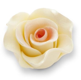 Picture of IVORY ROSE LARGE 6 X 3.5CM EDIBLE